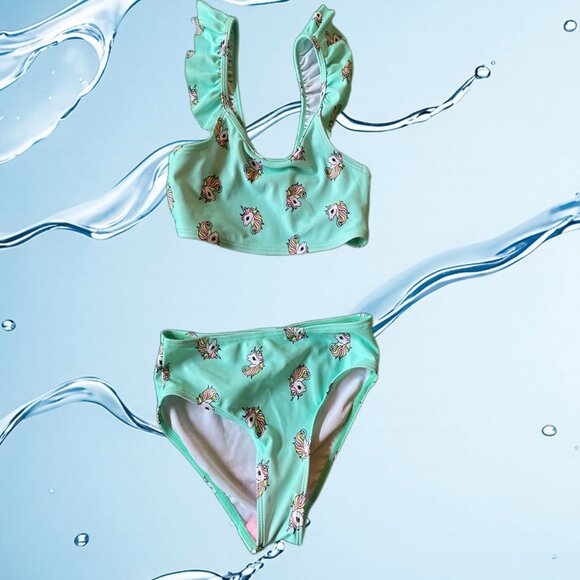 Speedo UV 50 Rashguard (L) & H&M Unicorn Bikini (4-6) - Picture 2 of 3